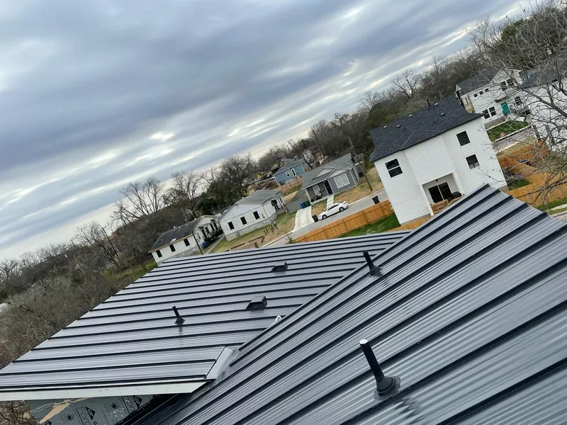 Standing seam metal roof panels with vents for Skylight Repair in Wagoner